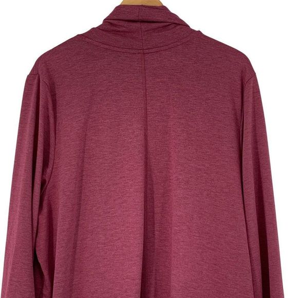 Womens Open Front Cardi Roomy Pockets St Johns Bay Size 3X Polyester Red - Picture 7 of 8